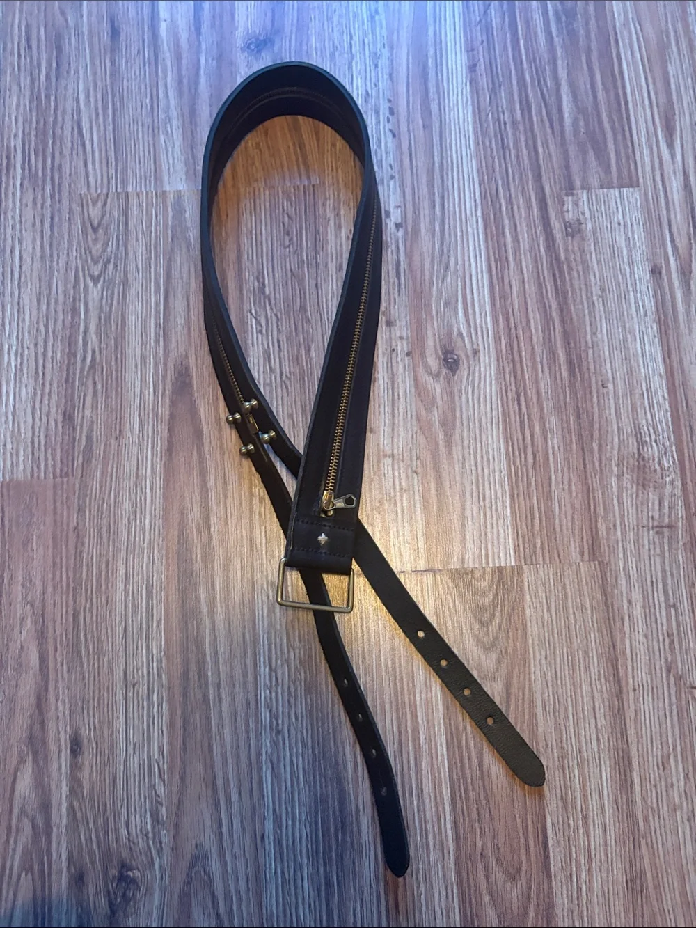 Rag & Bond Leather Zip-Accent Belt